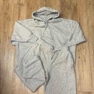 Free People Gray Hoodie and Sweatpants Set